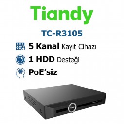 Tiandy TC-R3105 5 Kanal Nvr Kayıt Cihazı (I/B/V3.0)